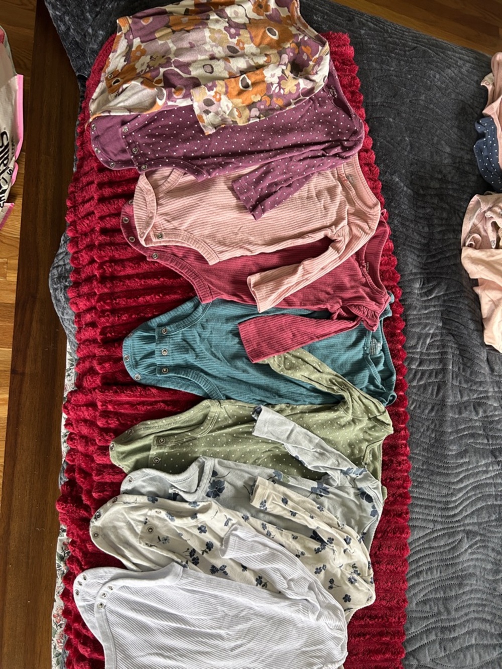Girls' Ribbed Long Sleeve Bodysuit - Multi-Color Pack